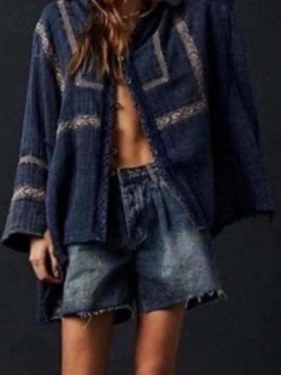 Free People Tops - Free people ranch wash indigo shirt
